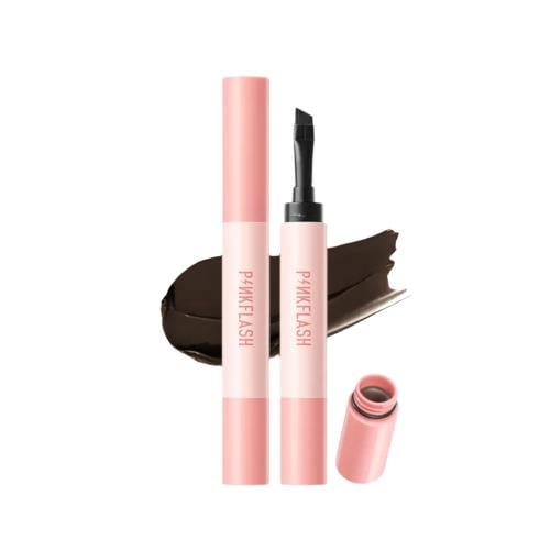 Pink Flash Waterproof Eyebrow Gel - Ash Brown, Long-Lasting Definition