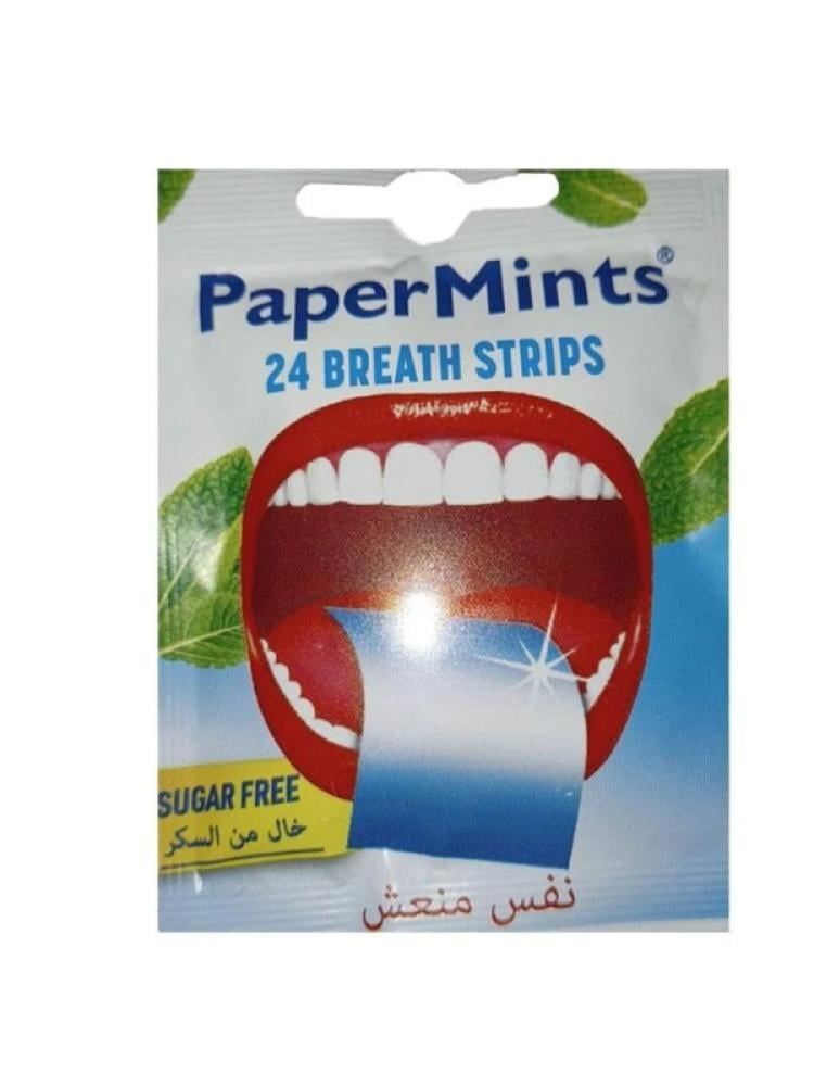 Papermints Peppermint Breath Freshener Strips - Sugar Free, 24 Strips