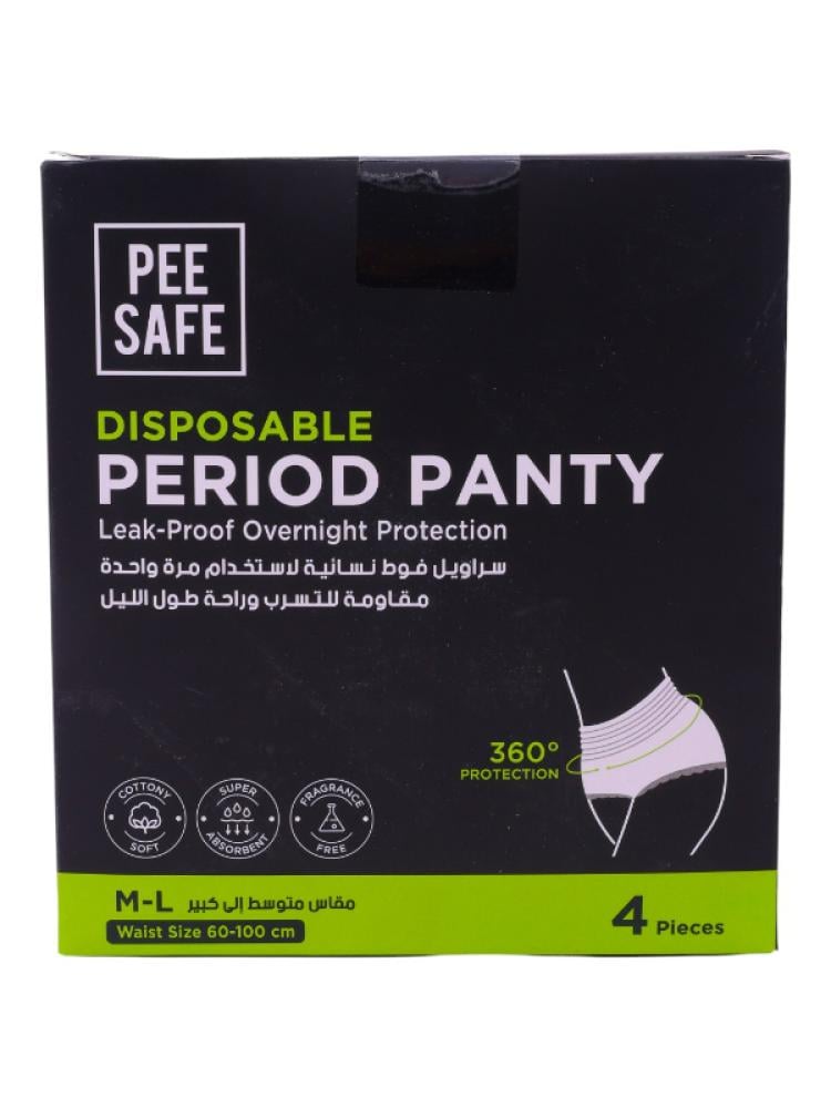 Pee Safe Disposable Panty Liners Medium/Large 4-Pack