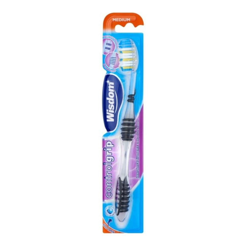 Wisdom Medium Firm Grip Toothbrush, Effective Plaque Removal, 1 Piece