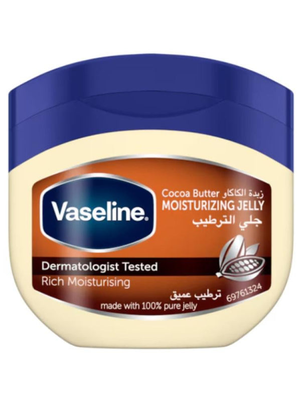 Vaseline Petroleum Jelly with Cocoa Butter for Deep Moisturization - 100 ml