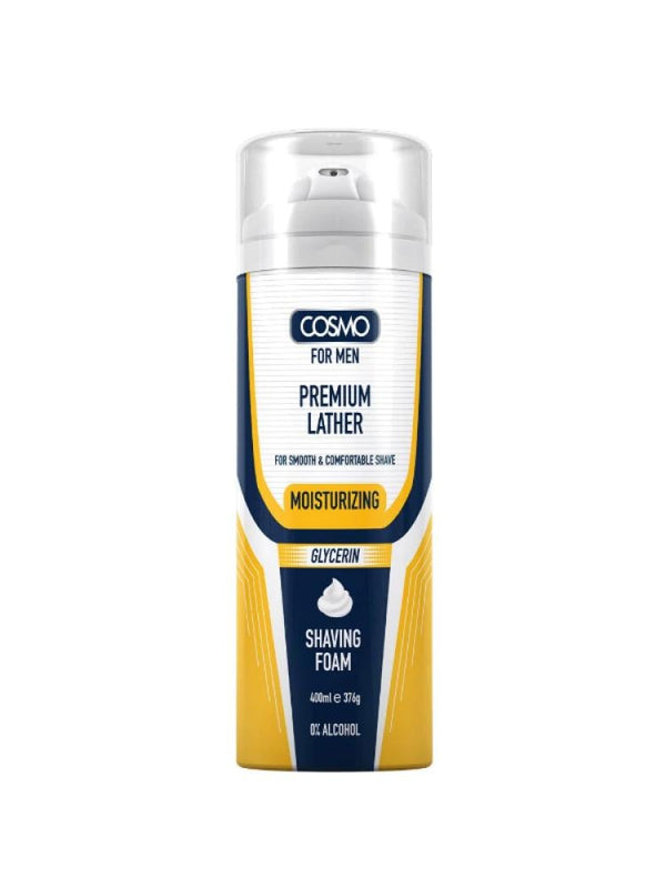 Cosmo Men's Shaving Cream with Glycerin for Sensitive Skin, 400ml