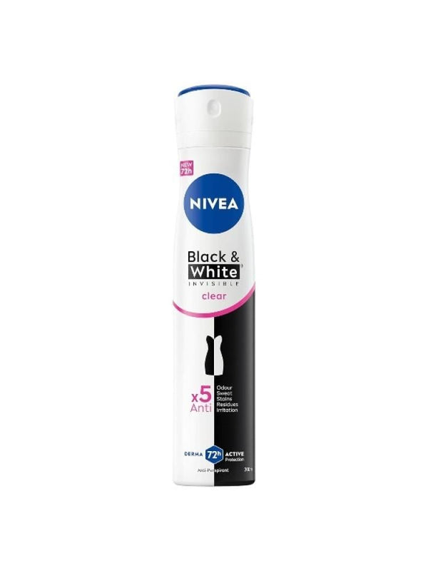 Best Antiperspirant Spray Invisible 48H Protection Nivea Black & White 200ml