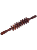 Al Raqi Wooden Handheld Massage Stick with 9 Rings for Muscle Relief