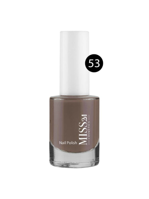 Miss 2M Nail Polish Shade 53 - Rich Color, High Gloss Finish, 12ml