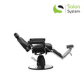 Salon System Men's Barber Chair - Faux Leather, Hydraulic Lift