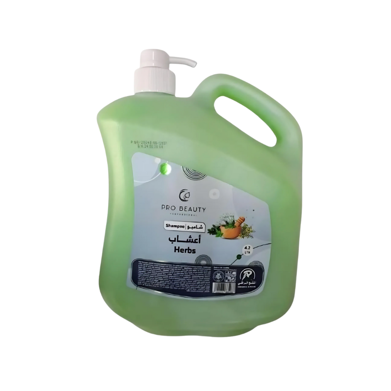 Pro Beauty Herbal Hair Shampoo, Strengthening Formula, All Hair Types, 4.2 Liters