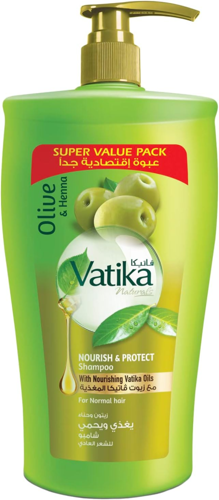 Best Shampoo For Oily Hair Nourish & Protect Olive & Henna Vatika 1000ml