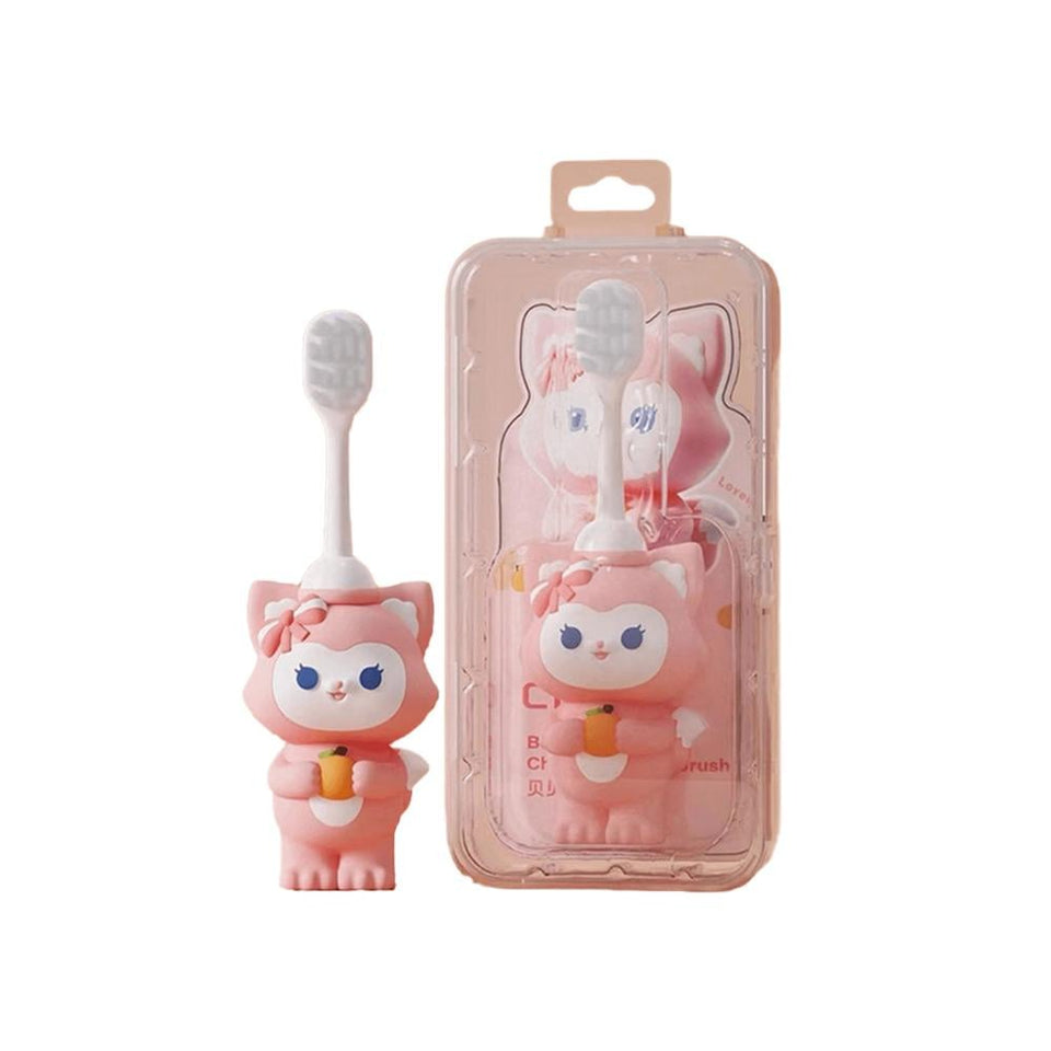 Ultra Soft Kids Toothbrush Pink Bunny Design for Sensitive Gums