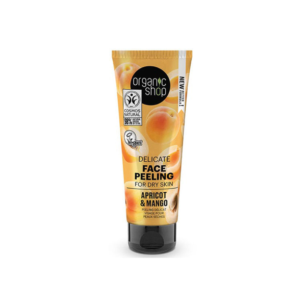 Organic Shop Sensitive Facial Scrub Lactic Acid Apricot & Mango 75ml