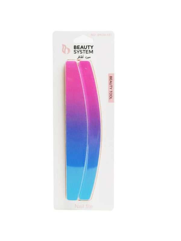 Beauty Secrets Nail File Dual-Grit Smooth Finish Beauty System 2 Pack