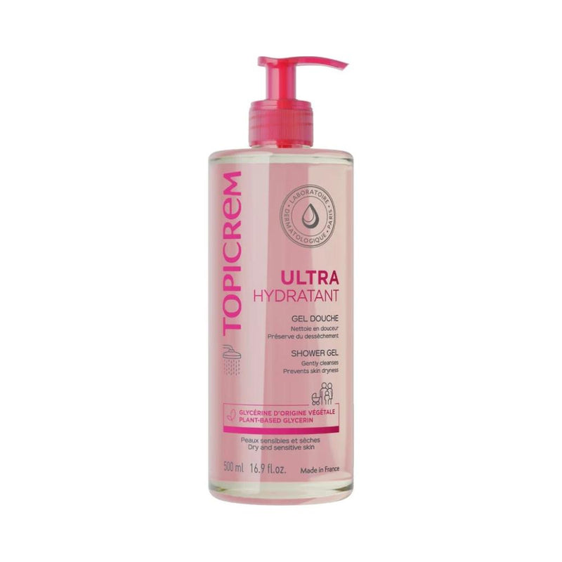 Topicrem Body and Hair Shower Gel, 5% Glycerin, Sensitive Skin, 500ml