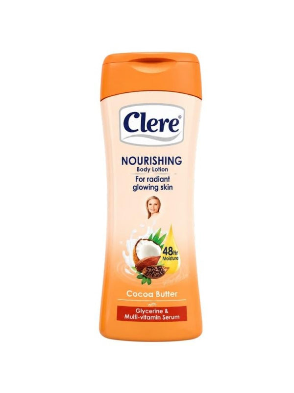 Body Lotion for Radiant Skin Cocoa Butter Nourishing Clere 400ml