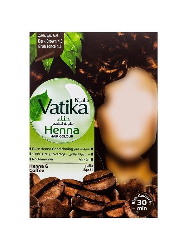 Dark Brown Hair Dye Henna Natural Vatika 60g