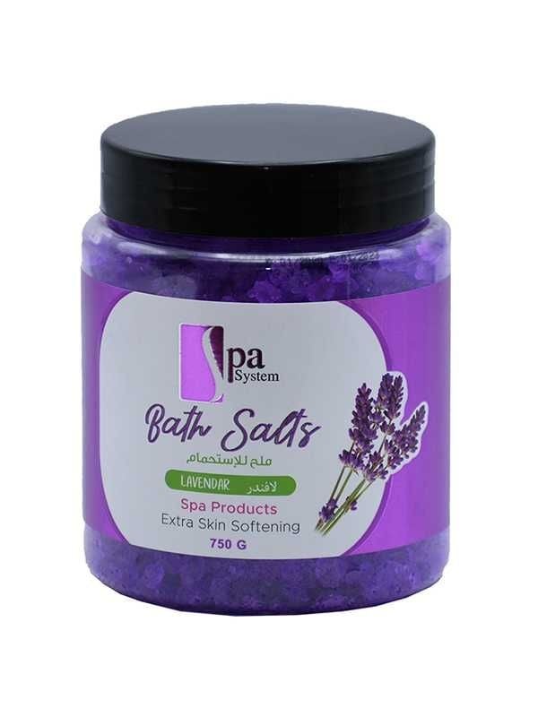 Spa System Lavender Bath Salt for Soft Skin, 750g