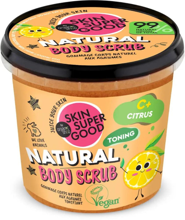 C+ Citrus Natural Body Scrub Brightening Exfoliant Organic Shop 360ml