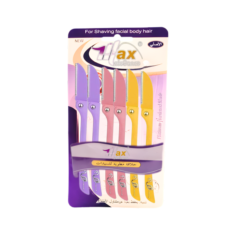 Max Elegance Eyebrow and Face Shaping Razors Stainless Steel 3 Pack