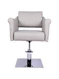 Salon System Women's Cutting Chair AS-1151C Grey Synthetic Leather Silver Base