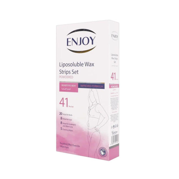 Enjoy Hair Removal Wax Strips for Sensitive Skin, Face & Body, 41 Count
