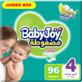Baby Joy Diapers Size 4 Jumbo Box 96 Count Absorbent Nappies