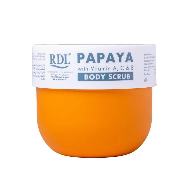Rdl Papaya Body Scrub for Exfoliation and Skin Brightening, 500g