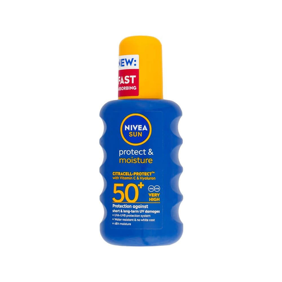 Nivea Sun Protect & Moisture Spray SPF 50 Sunscreen Hydrating 200ml