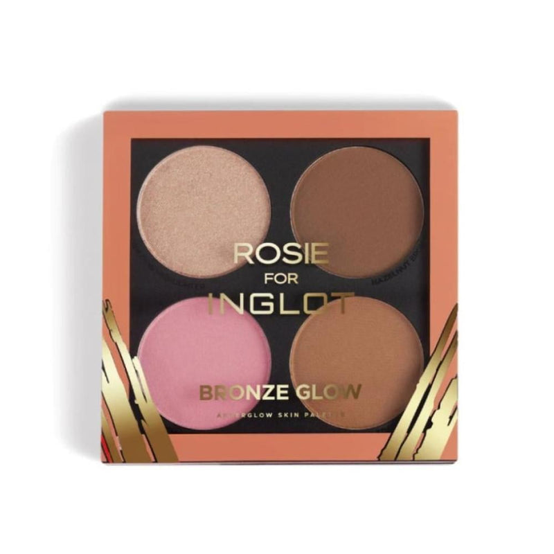 Inglot Rosie Bronze Glow Blush Palette with Vitamin E, 4 Shimmer Shades