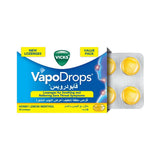 Vicks VapoDrops Honey Lemon Menthol Cough Drops for Sore Throat & Congestion 36 tablets