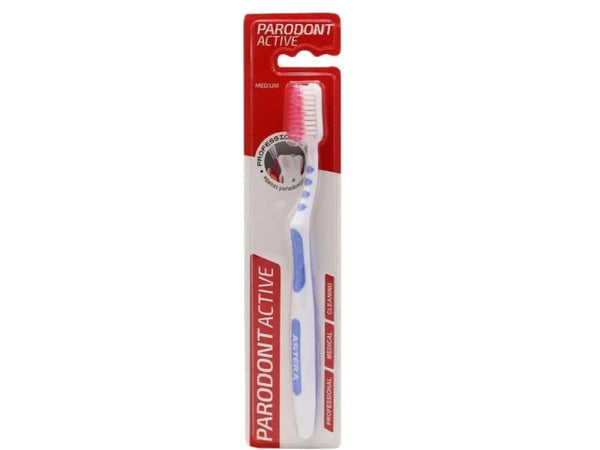 Parodont Active Medium Toothbrush - Laser-Tapered Bristles, Ergonomic Handle