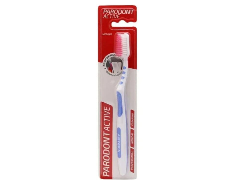 Parodont Active Medium Toothbrush - Laser-Tapered Bristles, Ergonomic Handle