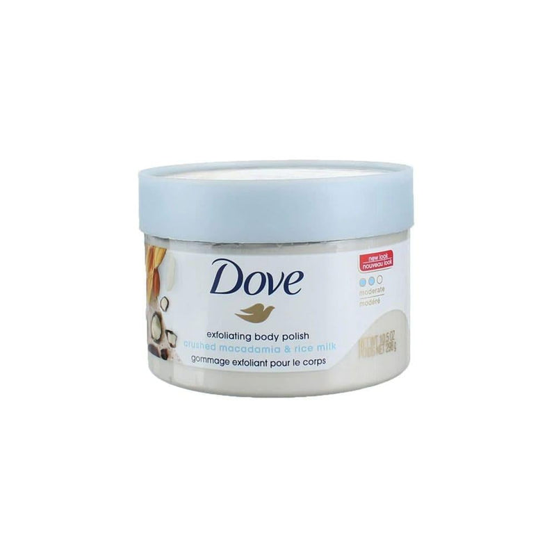 Dove Body Scrub Crushed Macadamia & Rice Milk Exfoliating 298g