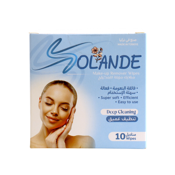 Makeup Remover Wipes Deep Cleansing Ultra Soft 10 Pcs Solande