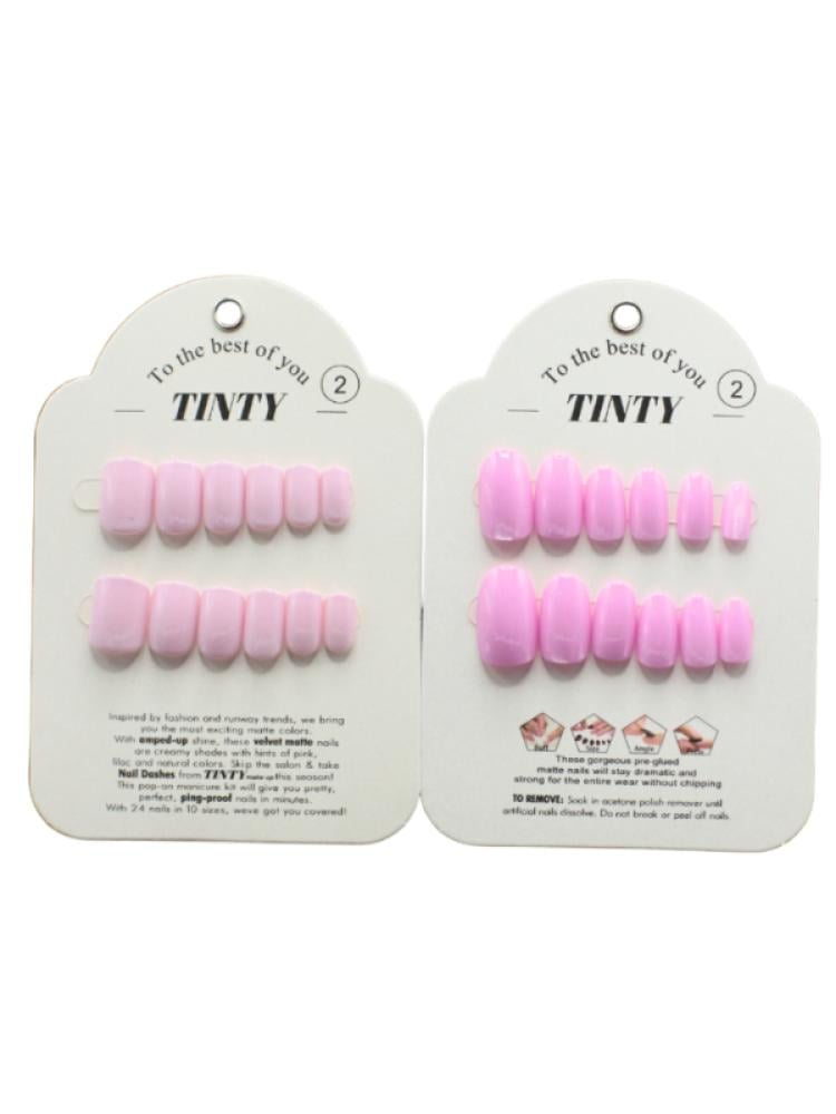Fake Toe Nails Press-On 24 Pieces No.2 Tinty