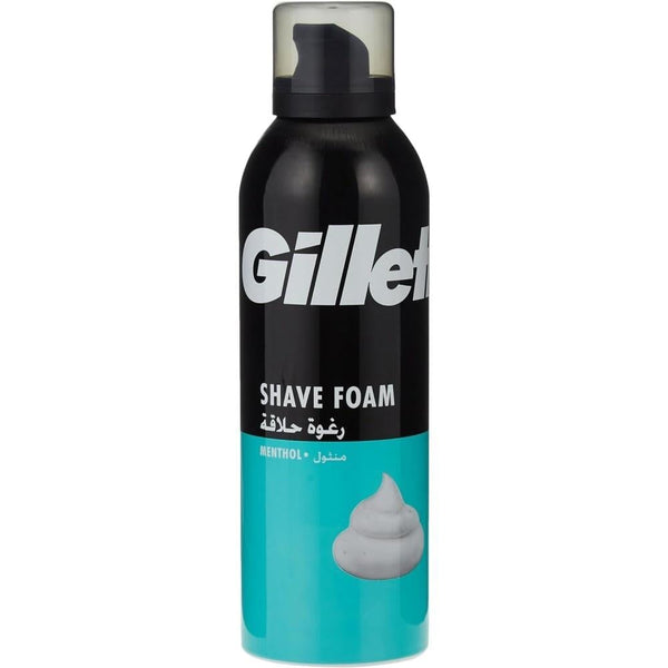 Menthol Shaving Foam for Men Cooling Irritation Protection Gillette 200ml