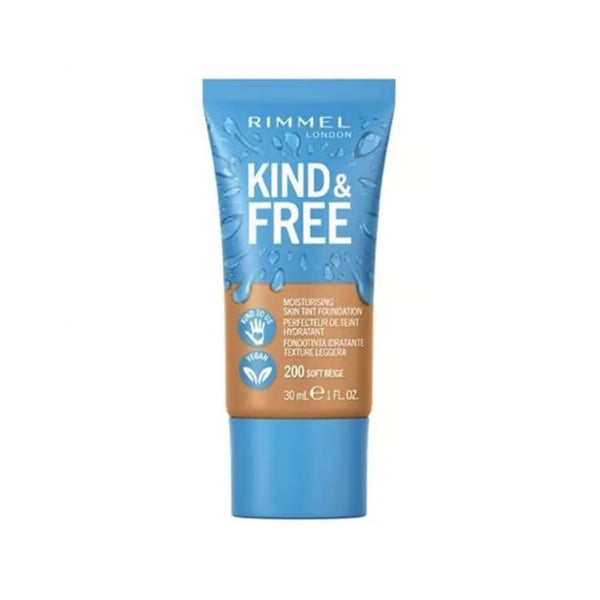 Skin Tint Foundation 200 Soft Beige Lightweight Hydrating Rimmel London 30ml