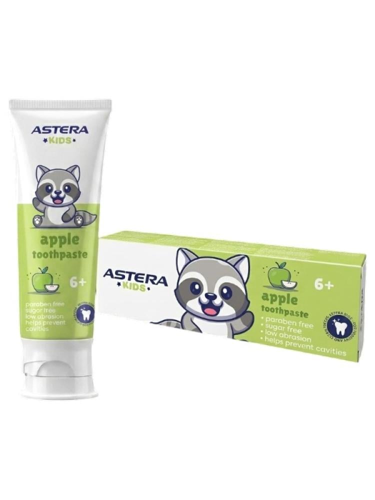 Toothpaste Without Fluoride Apple Flavor Safe for Kids Astera 65ml