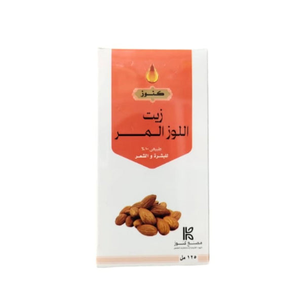 Konoz Bitter Almond Oil for Hair and Skin Moisturizing Treatment, 125 ml