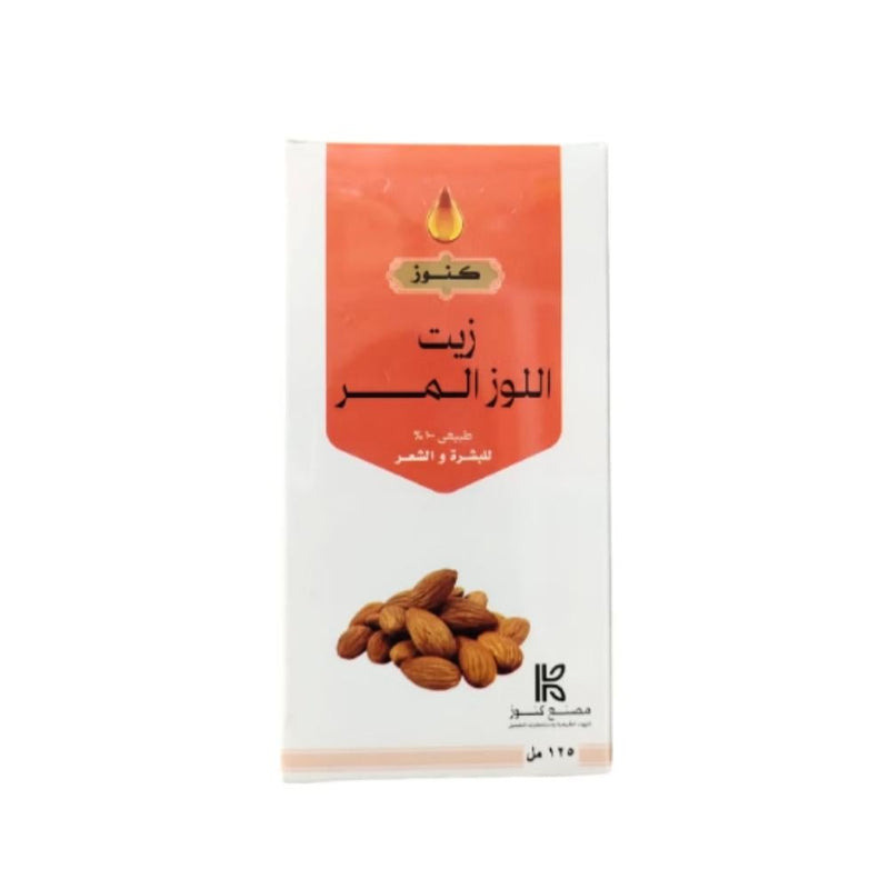 Konoz Bitter Almond Oil for Hair and Skin Moisturizing Treatment, 125 ml