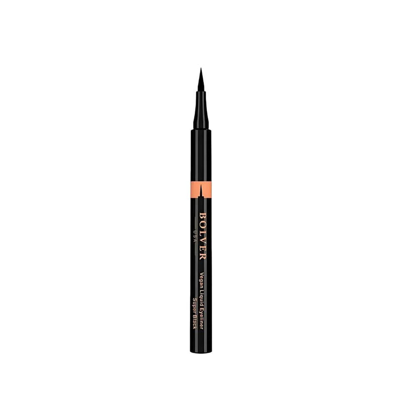Bolver P704 Super Black Waterproof Liquid Eyeliner with Precision Brush