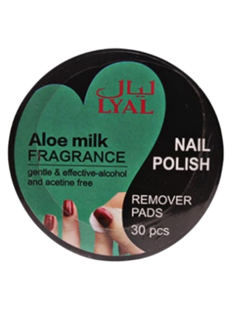 Nail Varnish Remover Pads Assorted Fragrances LyAL 30 Pcs
