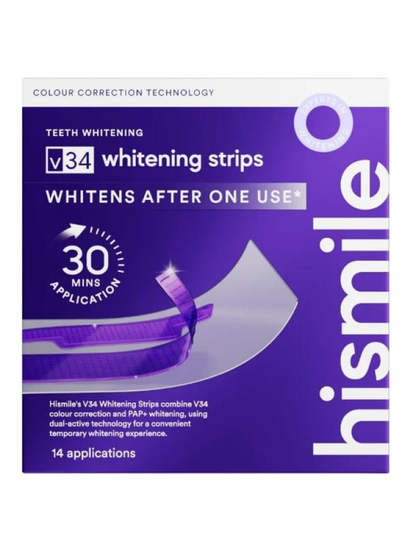 Hismile Whitening Strips V34 Color-Correcting PAP 14 Strips