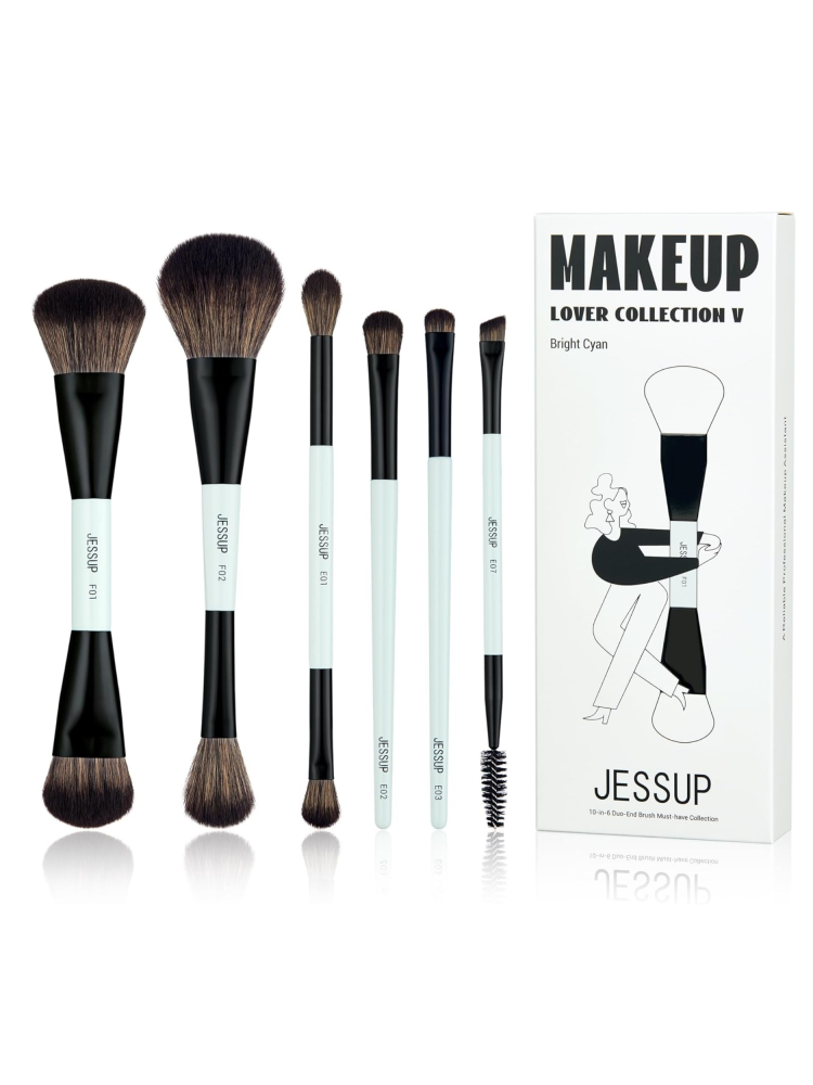 Jessup Makeup Brushes Set 6 Pieces Professional Face & Eye T501
