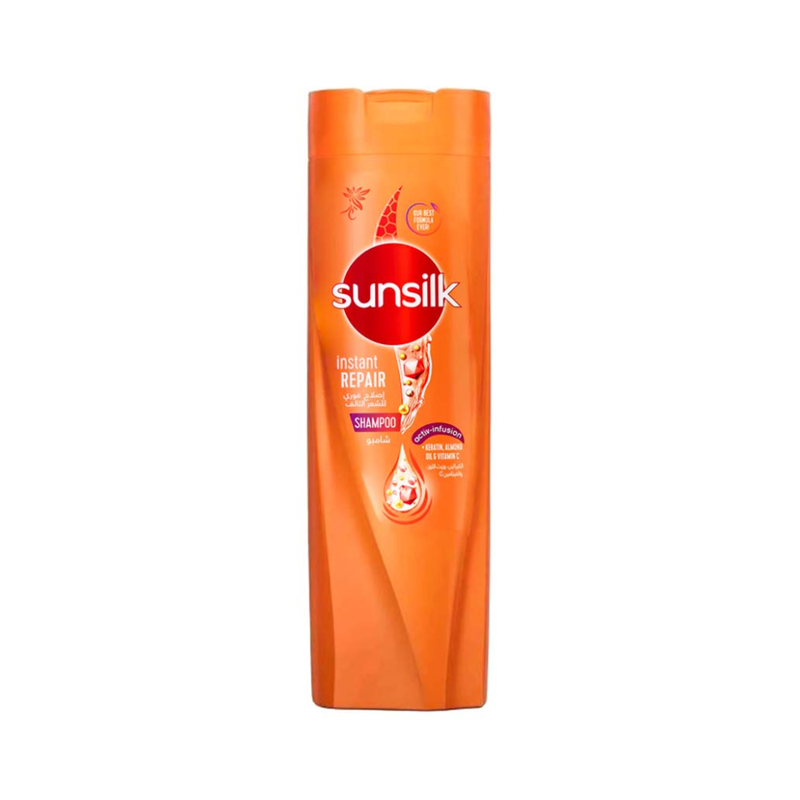 Sunsilk Instant Repair Shampoo with Keratin and Protein for Damaged Hair, 190ml