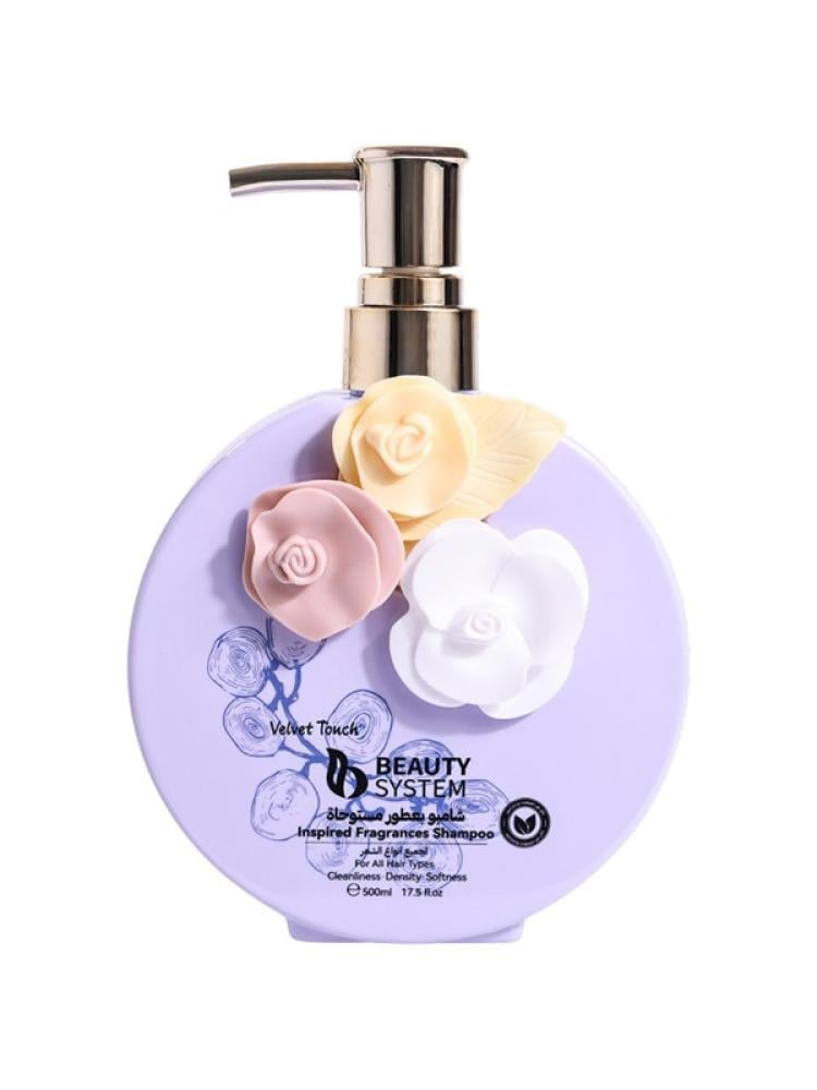 Shampoo for All Hair Types Gentle Cleansing Velvet Touch Beauty System 500ml