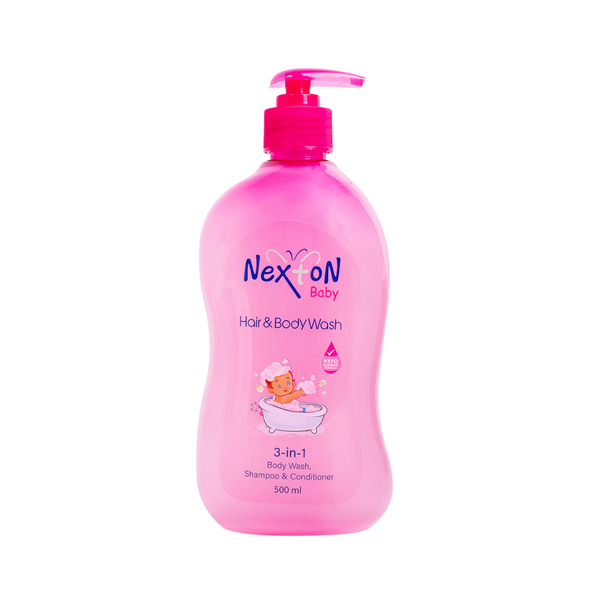 Nexton Baby Shampoo and Wash 500ml Hair and Body Cleanser