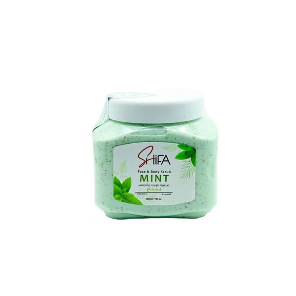 Face and Body Scrub Mint Extract Exfoliating Shifa 300ml