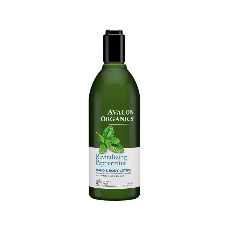 Avalon Organics Body and Hand Lotion, Mint, Organic Ingredients, 340g