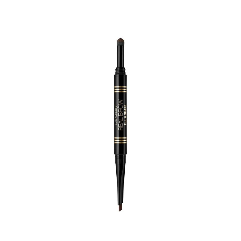 Max Factor Real Brow Fill & Shape Eyebrow Pencil, 04 Dark Brown, Dual-Ended