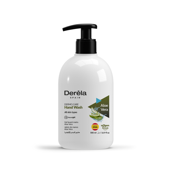 Derela Aloe Vera Hand Wash, Moisturizing Liquid Soap, 500ml