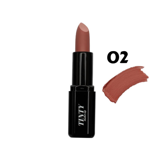 Tinty Matte Lipstick No. 02 - 3.8g Long-Lasting Waterproof
